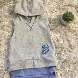 Gray Shirts with cape